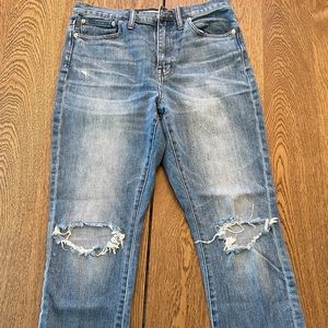 Madewell high rise slim boy jean
